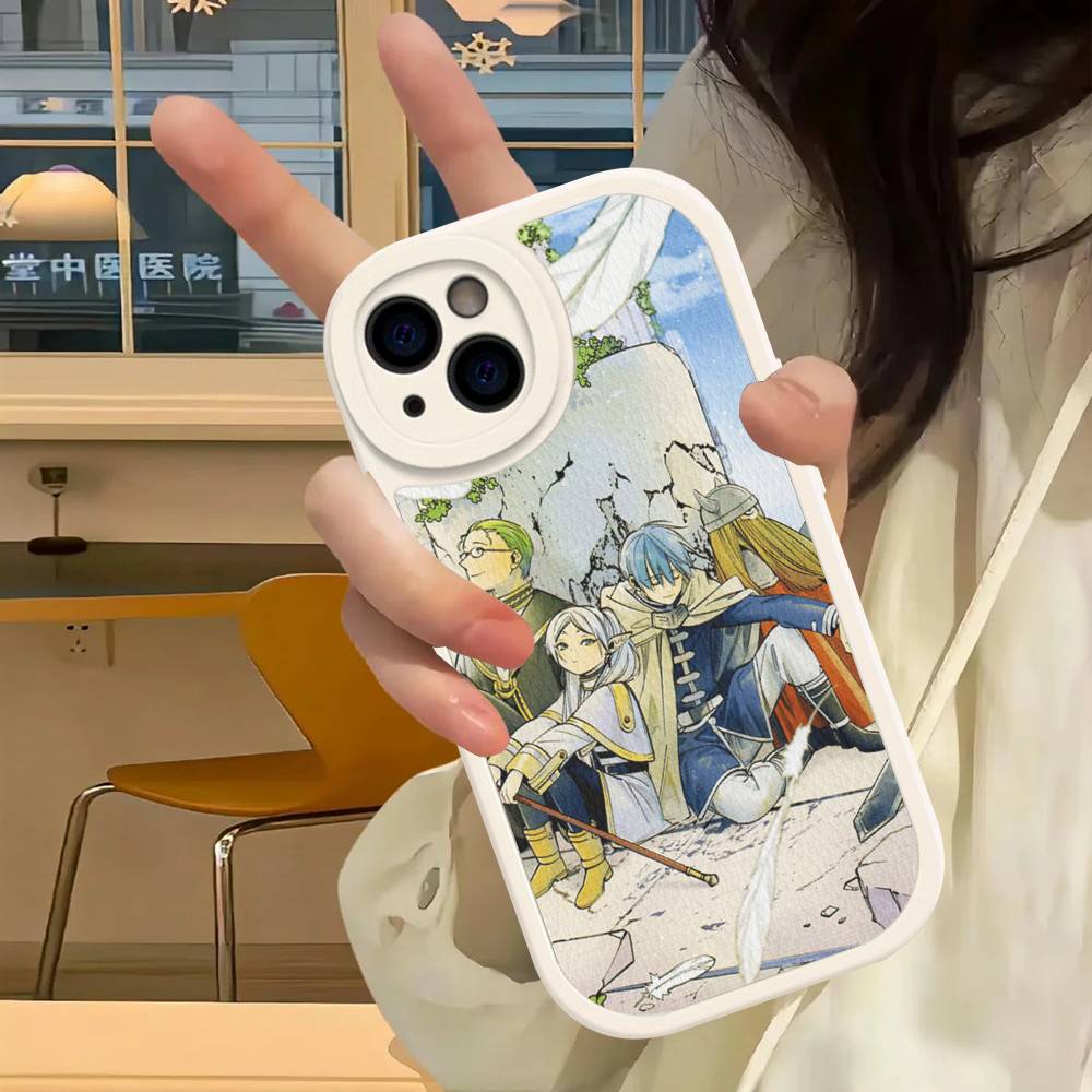 Popular Anime Frieren Beyond Journeys End 1 2 Leather Phone Case For IPhone 15 14 13 Pro Max 12 11 16 Plus Phone Cover
