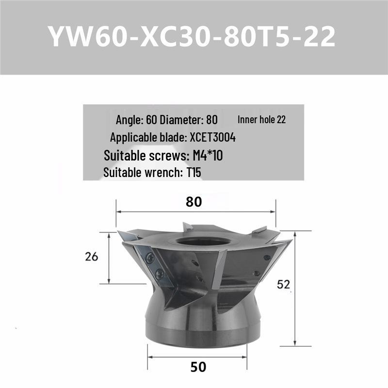 Long-Edge Dovetail Cutter Holder for XCET3004 Milling: 55°, 60°, 75° V-Groove & Disc Bottom Cleaning