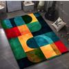 1 Stück Bunter Geometrischer Kunstmuster Teppich für Wohnzimmer Schlafzimmer Bettseite Sofa Bodenmatte Modernes Wohndekor Bereichsteppich Große Größe