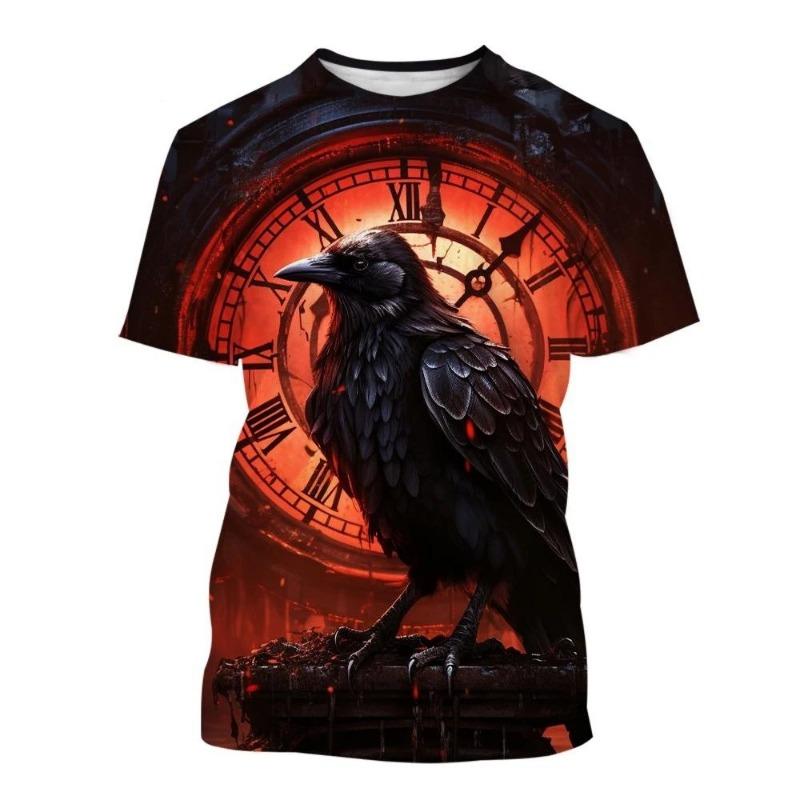 Men's T-shirt 3D Creative Animal Trend Versatile Design Printed Men's Harajuku Casual Short Sleeve T-Shirts Men’s