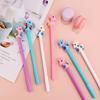 1Pc Cute Giraffe Topper Gel Pens 0.5mm Fine Point, Macaron Color Assortment, Smooth Black Ink Writing Pens, Kawaii Animal Decor Stationery, Creative L