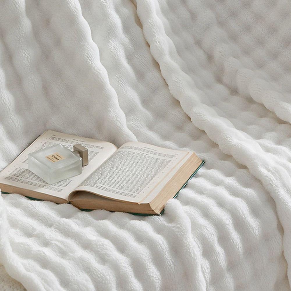 70x100cm Monolayer Coral Fleece Blanket Warm Thickened Sofa Throw Gifts Flannel Blanket