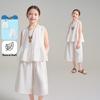 Montagut Girls' Summer Ruffle Textured Two-Piece Set