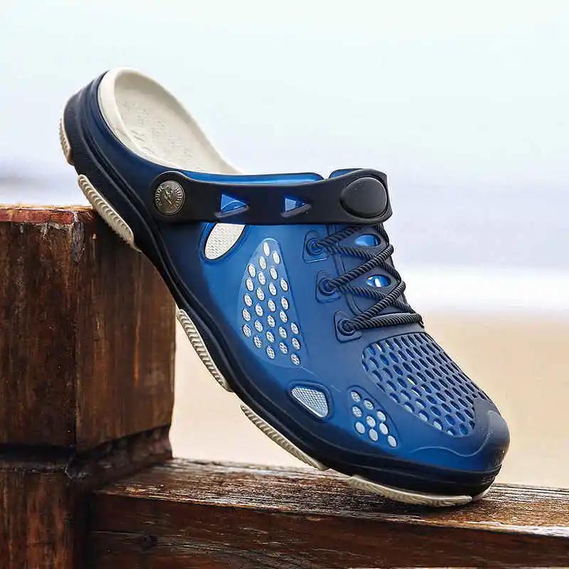 Fashion 2025 Sandalias for Men Garden Casual Rubber Sandals Man Summer Hole Shoes Beach Swimming Jelly Shoes Water Men's Slipper X14