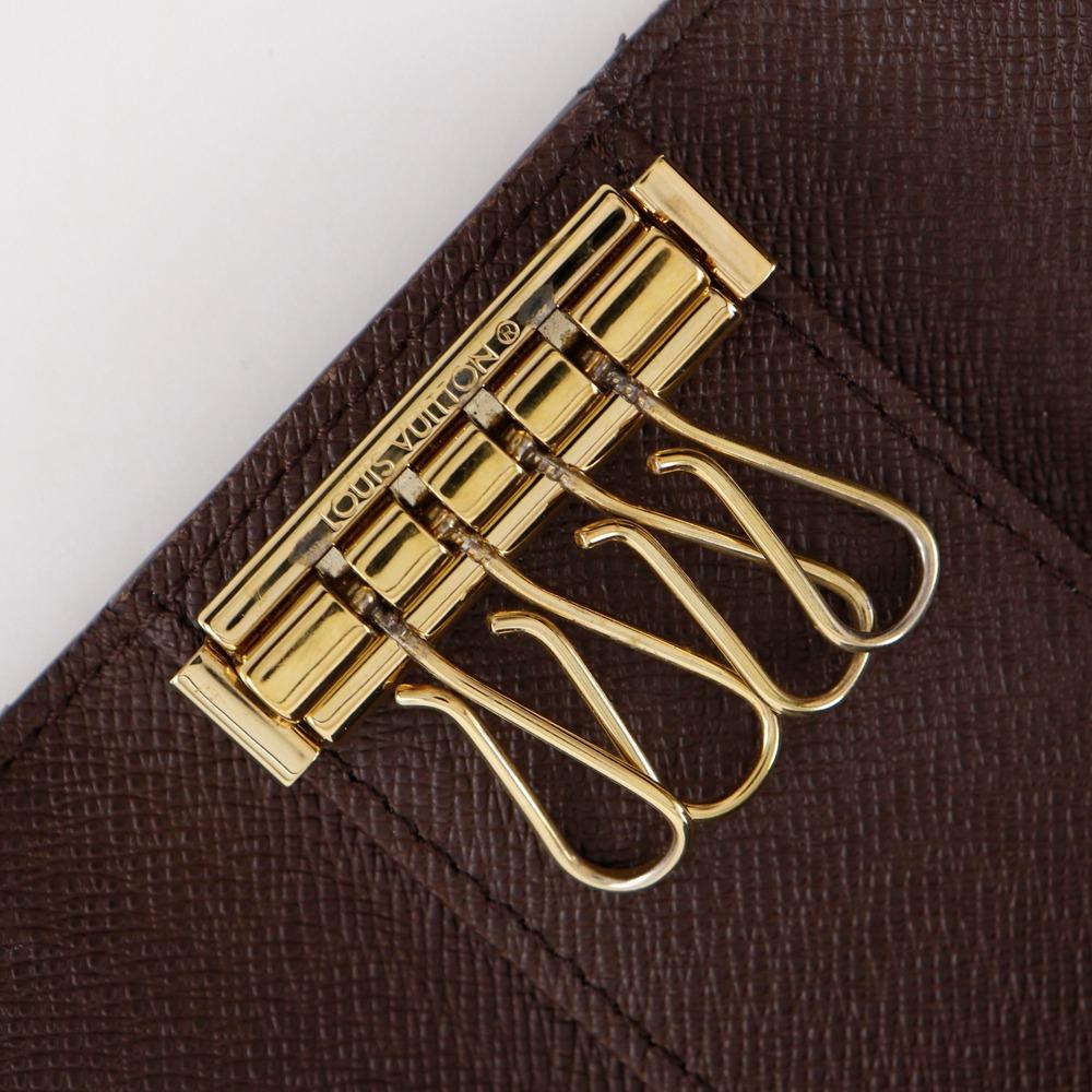 LOUIS VUITTON Multicles4 Key Holder  N62631 4 hooks Brown Damier canvas unisex Used