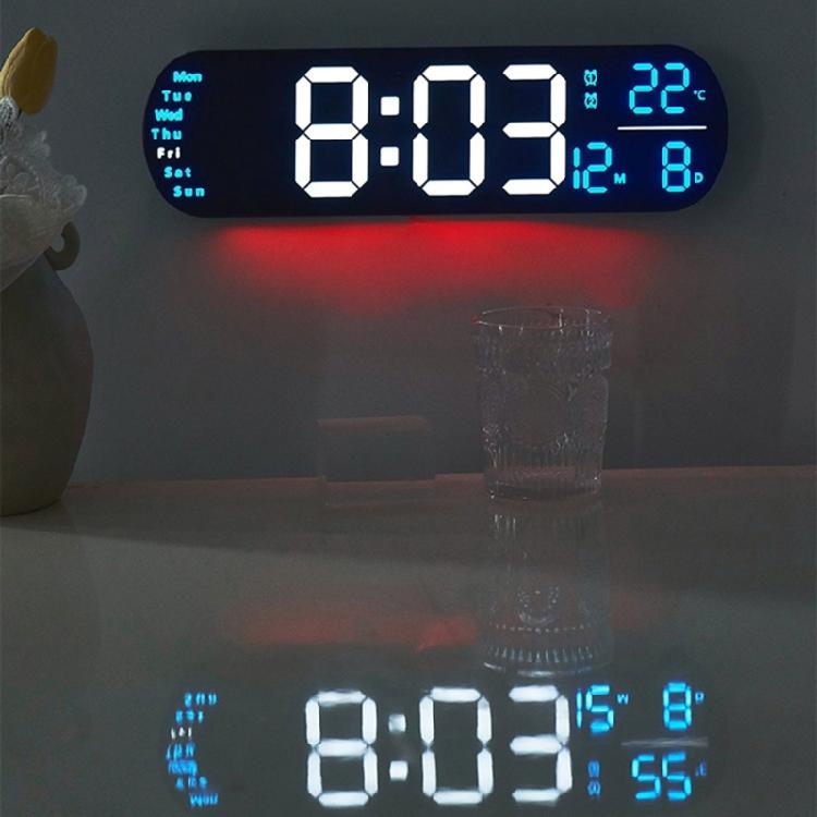 Large Digital Wall Clock Temperature Date Week Timing Lightsensing
