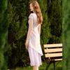 Bailuyu Elegant Jacquard Stand Collar Dress
