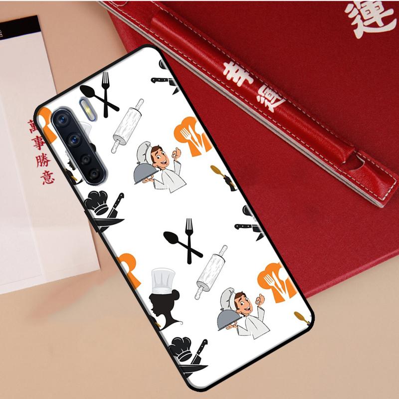 Cooking Chef Knives Case For Oppo A94 A18 A74 A57 A17 A77 A38 A58 A78 A98 A54 A80 A60 A40 A96 A76 A16 A15 A5 Pro