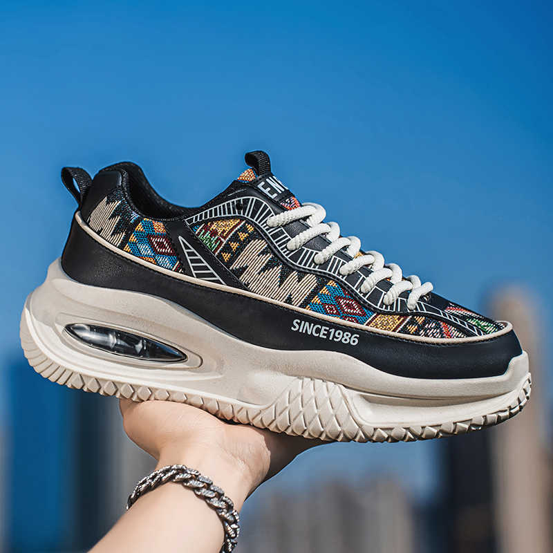 Fashion Thick Bottom Fall Adult Men Vulcanize Men's Green Shoes Classic Sneakers Men Sport All Brand On Offer Top Sale Teni