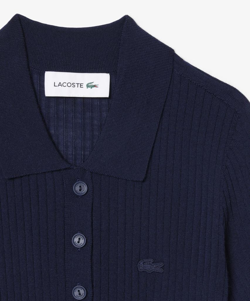 LACOSTE Women'S Fine Merino Wool Sweater Polo Shirt Af9984-56G 166
