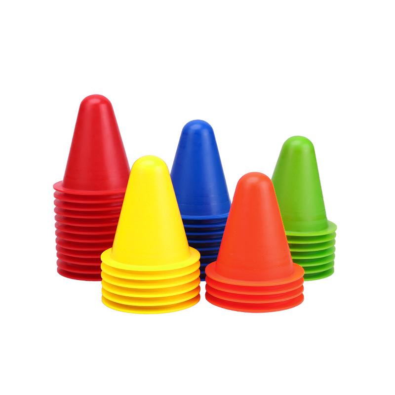 Non-Slip Training Cones: 18cm Ice Cream & Marker Cones for Basketball & Football Blue