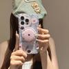 ins Korean cartoon animal suitable for Apple 16promax mobile phone case iPhone15 magnetic suction bracket 14P new