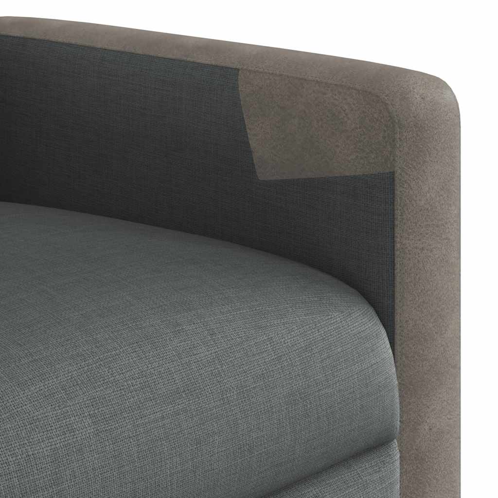 Recliner Chair with Lift Function Dark Gray Fabric