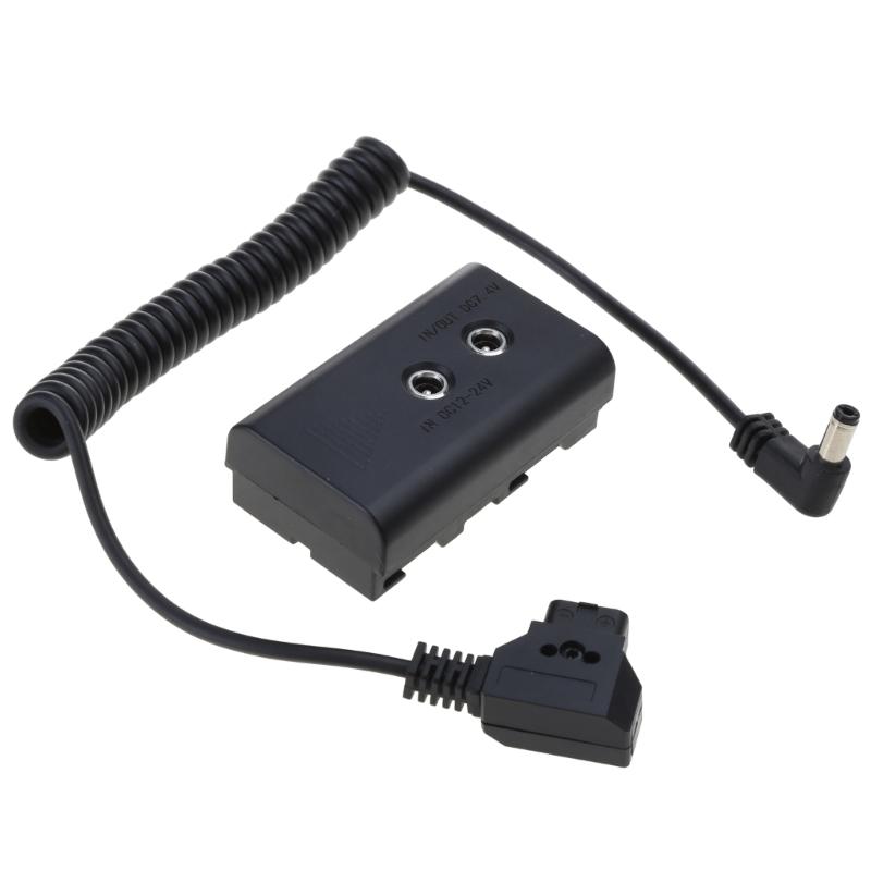 Coiled Cable Power D-Tap to -F550 F570 Dummy Battery Coupler for  Camera Electric Power Supply