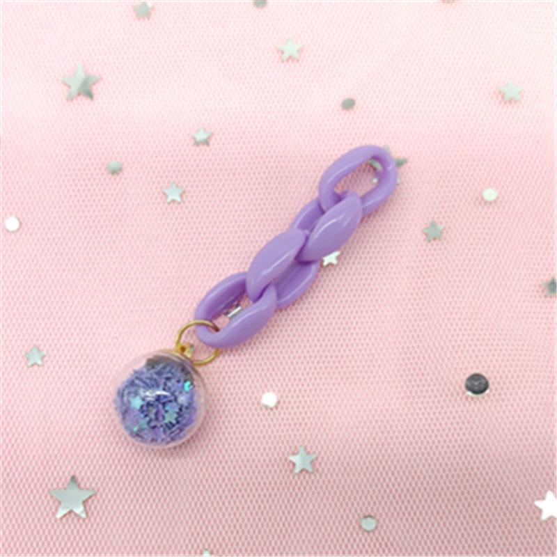 Unicorn Pony Glitter Glass Ball Loose-Leaf Notebook Pendant Accessory