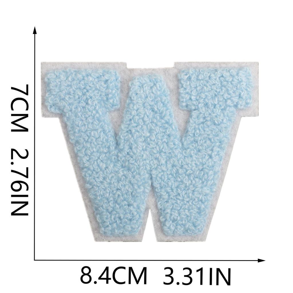 Parche Bordado de Chenilla Azul Claro Roaring Sky 7cm para Bolsos y Decoración