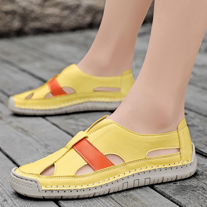 2025 summer hole sandals women's casual shoes breathable couple casual beach shoes women's large size shoes