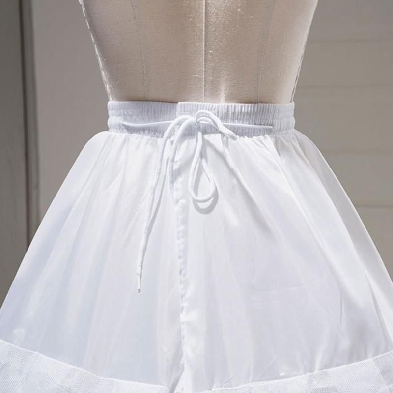 Bride Gown Petticoat with 3 Hoops Support Elastic Waist Band Tulle Underskirt for Wedding Dress and Evening Gowns