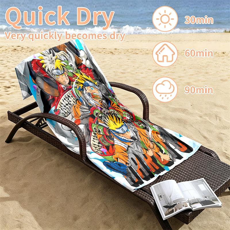 Naruto Beach towels also serve as bath towels summer essential a musthave for the outdoors the beach and the pool