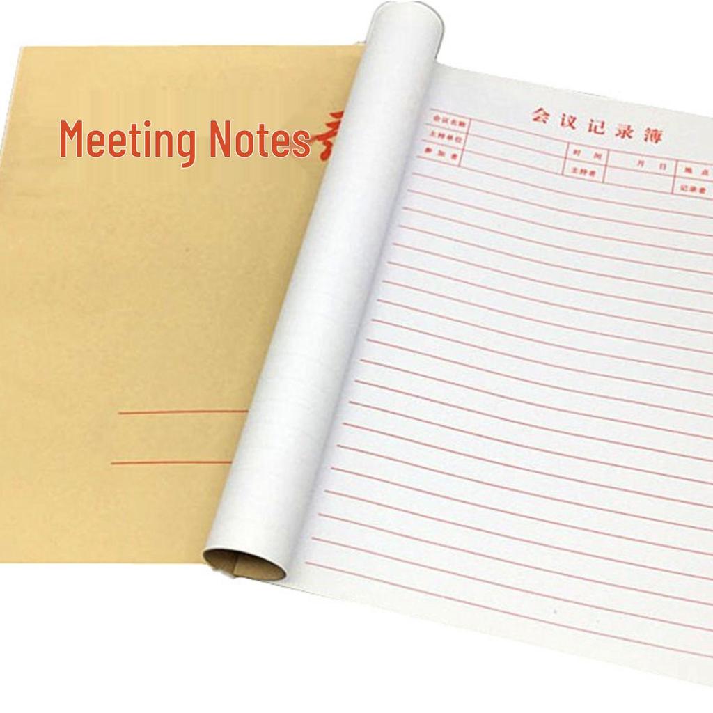 16K Meeting Minutes Notebook: Work Meeting Record and Note-Taking Book