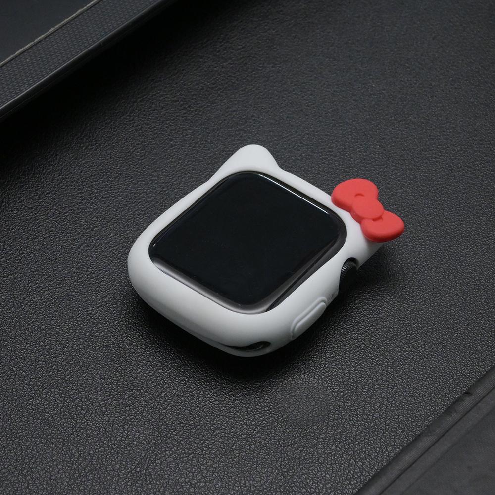 Damen Silikonhülle Stoßfänger Für Apple Watch 46mm 40mm 44mm 41 45 38 42mm Süße Cartoon Schutzhülle Für iWatch 11 10 9 8 6 SE3