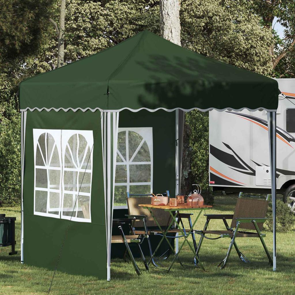 Pop up Party Tent 195 x 195 x 245 cm Green Oxford Fabric