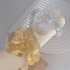 Gold Hollow High-End Flower Bracelet, Diamond-Set Exaggerated High-End Bracelet, Gold And Silver Flower Bracelet.