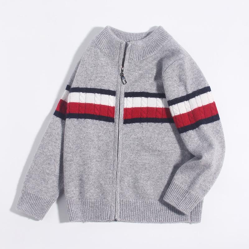 Little Sheep Kids' 100% Cashmere Zipper Sweater - Round Neck for Babies, Toddlers & Kids