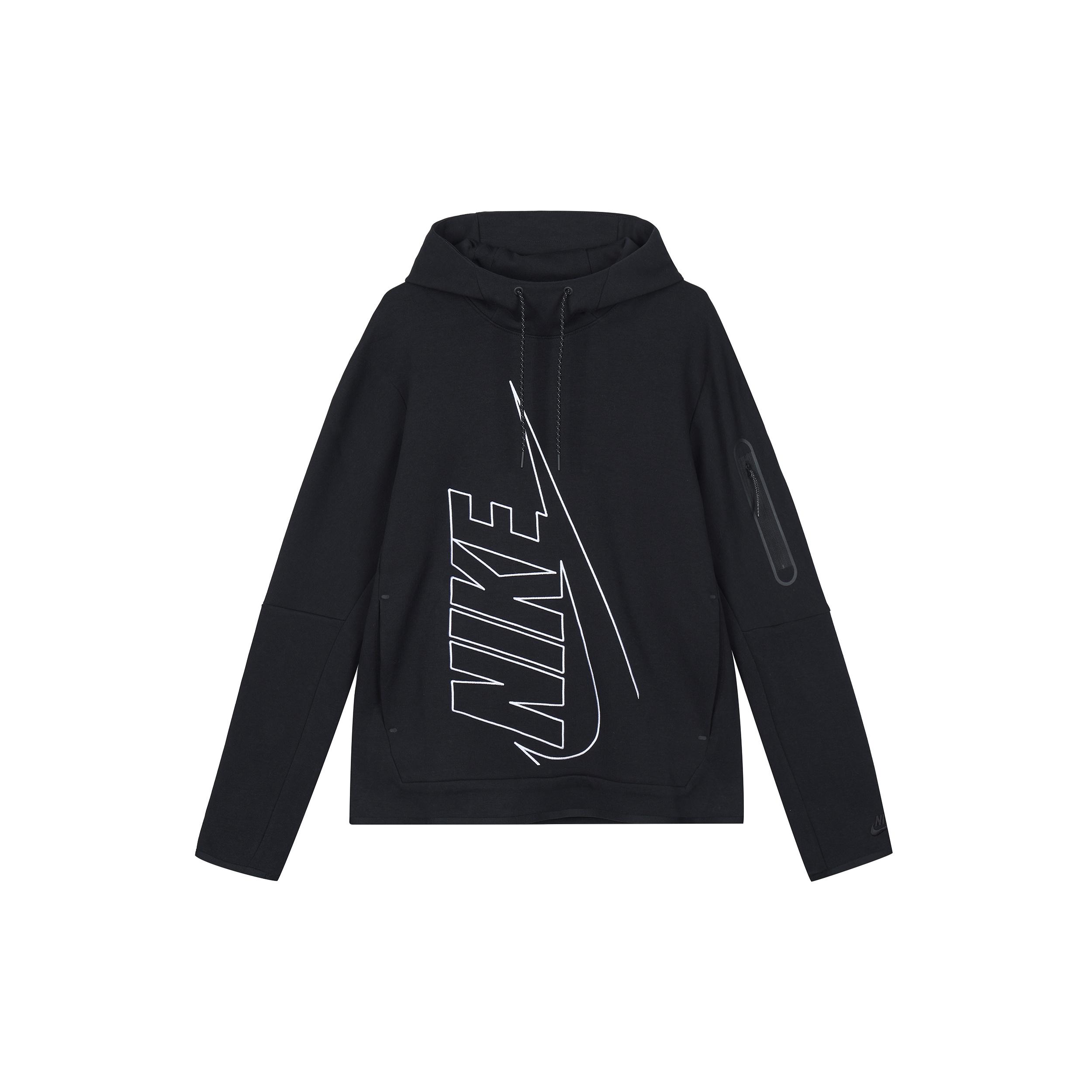 Nike Tech Fleece Pullover Graphic Hoodie Black Men s DX0578-010 M