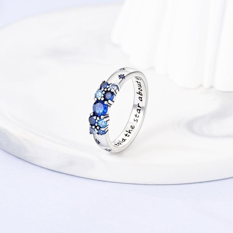 Original CopperStar's Code Zircon Rings For Women Girls Jewelry Birthday Anniversary Gifts