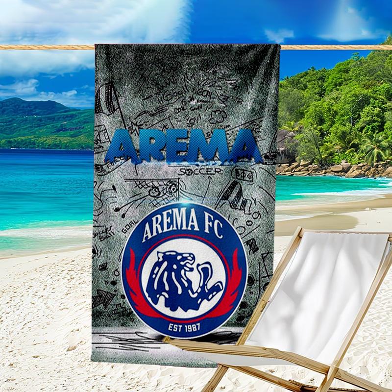 Arema Football club Printed Beach Towel, Super Soft Microfiber, Perfect Gift Birthday, for Pool, Beach, Travel, for family and friends