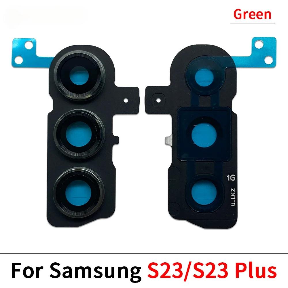 NEW Back Camera Glass Lens Cover with Frame Holder Replacement Part For Samsung S23 / S23 Plus / S23 Ultra