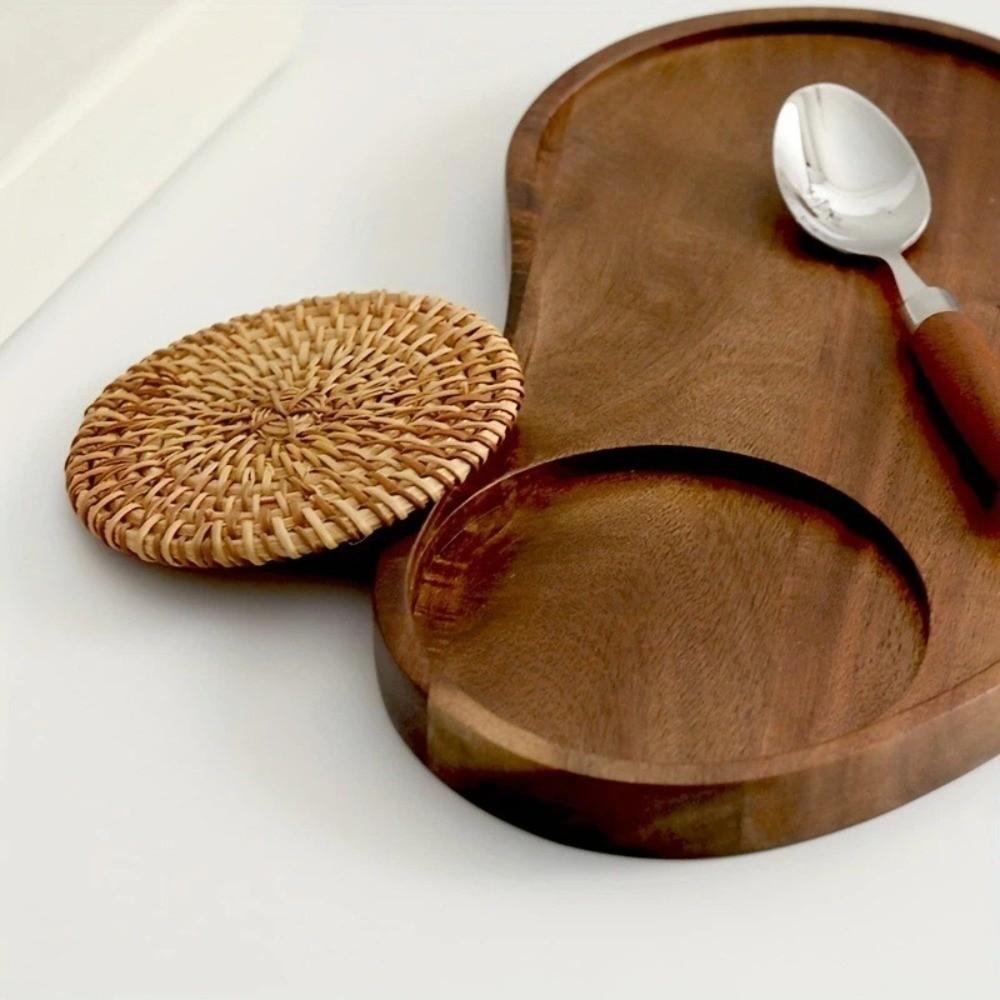 Wooden Cashew Nut Wood Tray Natural Food Dish Serving Tray Fruit Platter  Hotel