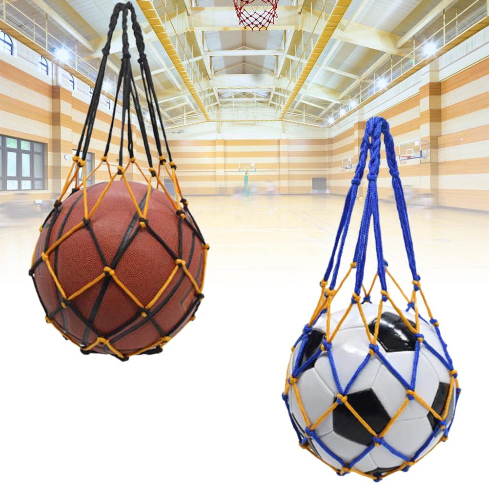 2PCS Basketball Carrying Net Bag Mesh Balls Bag Practical Portable Hand Made Football Net Bag for