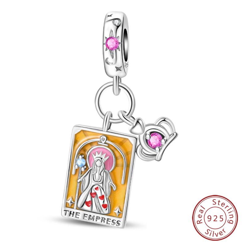 Charms Kupfer Tarotkarte Rad des Schicksals Gerechtigkeit Der Kaiser Anhänger Passend für Armbänder Halskette DIY Schmuck