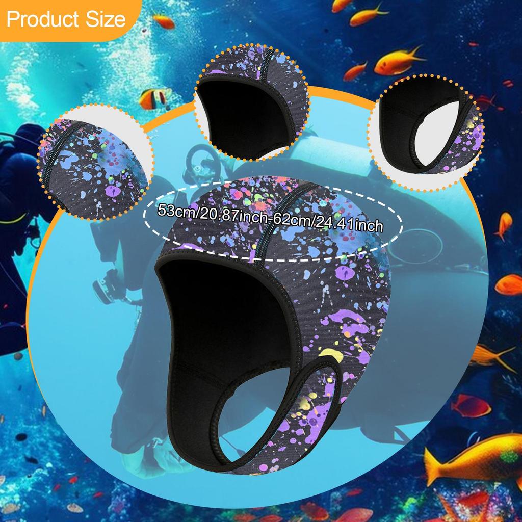 Scuba Diving Hood Surfing Cap 1.5mm Waterproof Hat Thermal for Water Sports