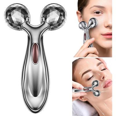Massaggiatore viso 3D - Rullo viso snellente per il corpo Rullo massaggiante con rotazione a 360° per lifting viso, modellante, rassodante, antirughe, rilassamento muscolare