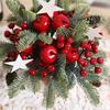 Desktop Christmas Tree Mini Artificial Pine Cones Red Berry Decor Festive Pot Display for Home And Party Scenes