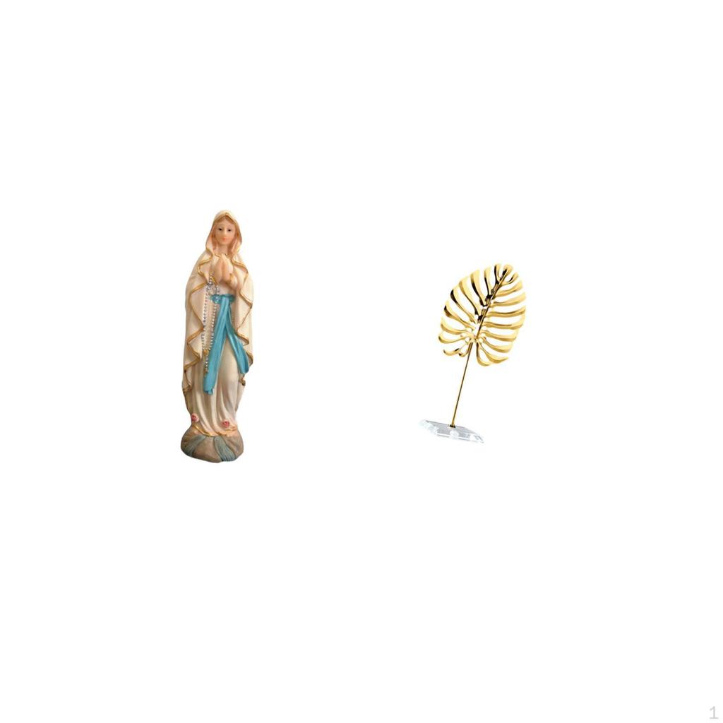 Blessed Mary Sculpture Resin Figurine Abstract Artwork Decorative Desk Display for Home Office Car