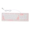 106 Keys Silicone Keyboard Waterproof Silent Keyboard Portable USB Wired Keyboard  Office Travel