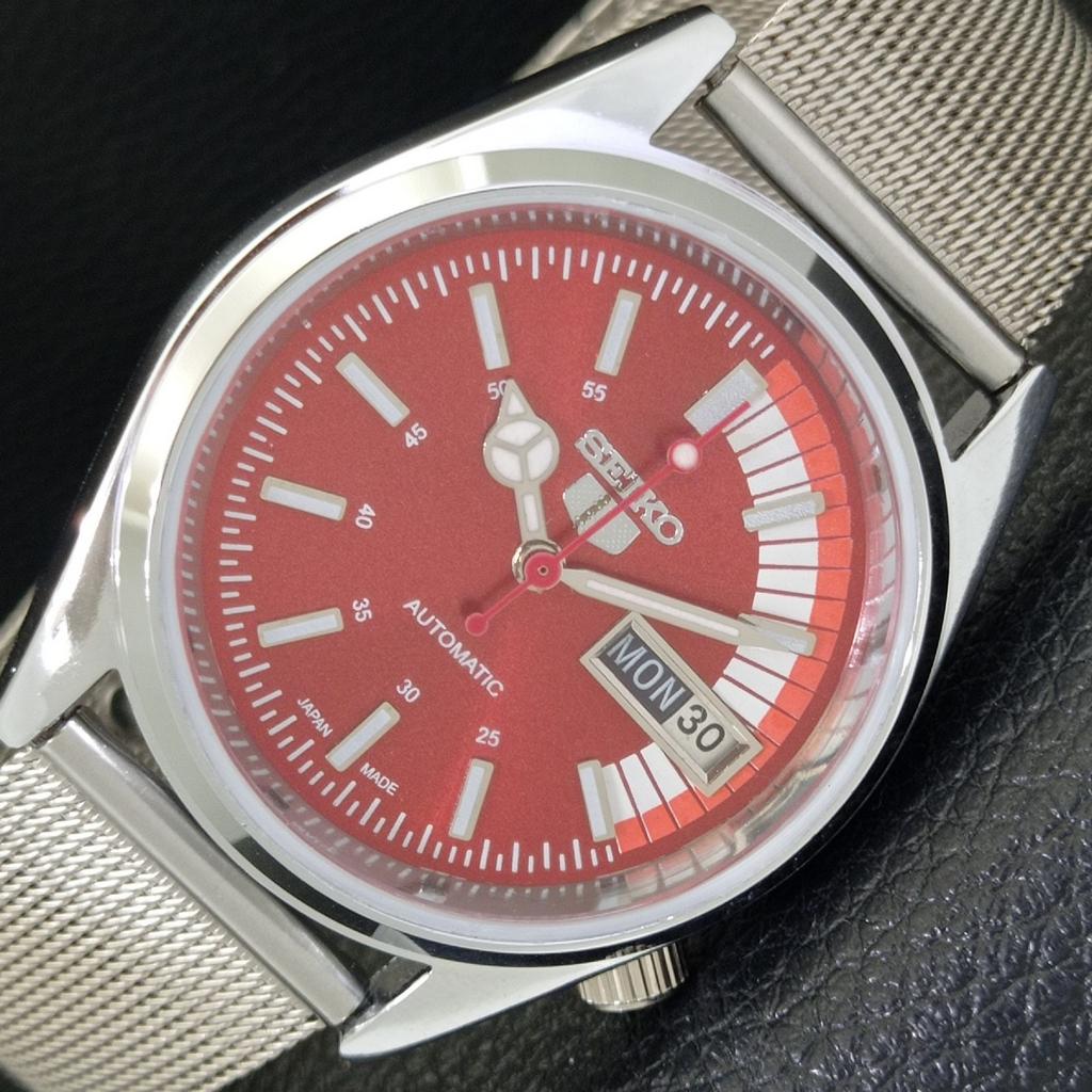 

AUTOMATIC VINTAGE REFURBISHED SEIKO 5 6309A JAPAN MENS RED DIAL WATCH a441089-4 Sk-a441089
