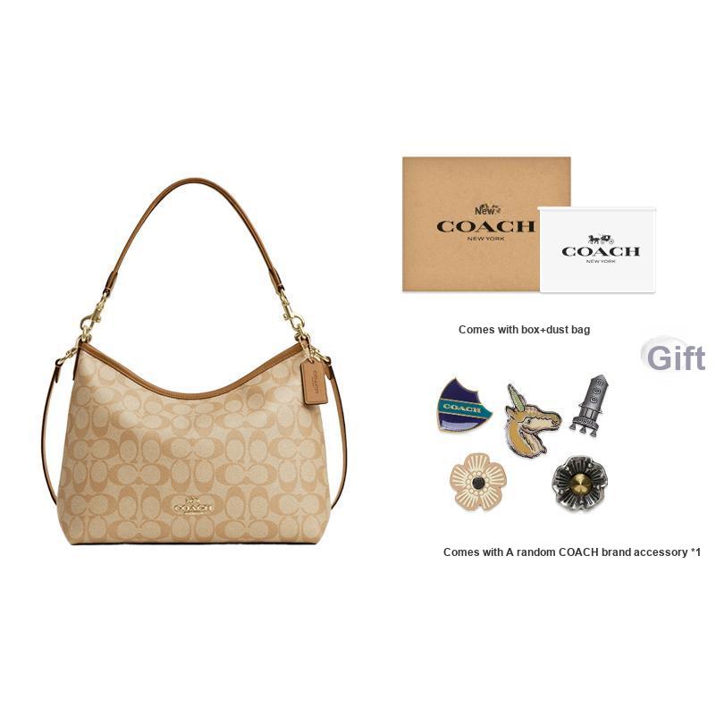 Coach Laurel 31 Commuter Large Capacity Detachable Shoulder Strap Tote Bag Women Tote Bag Light-Khaki CR149-IMNLJ