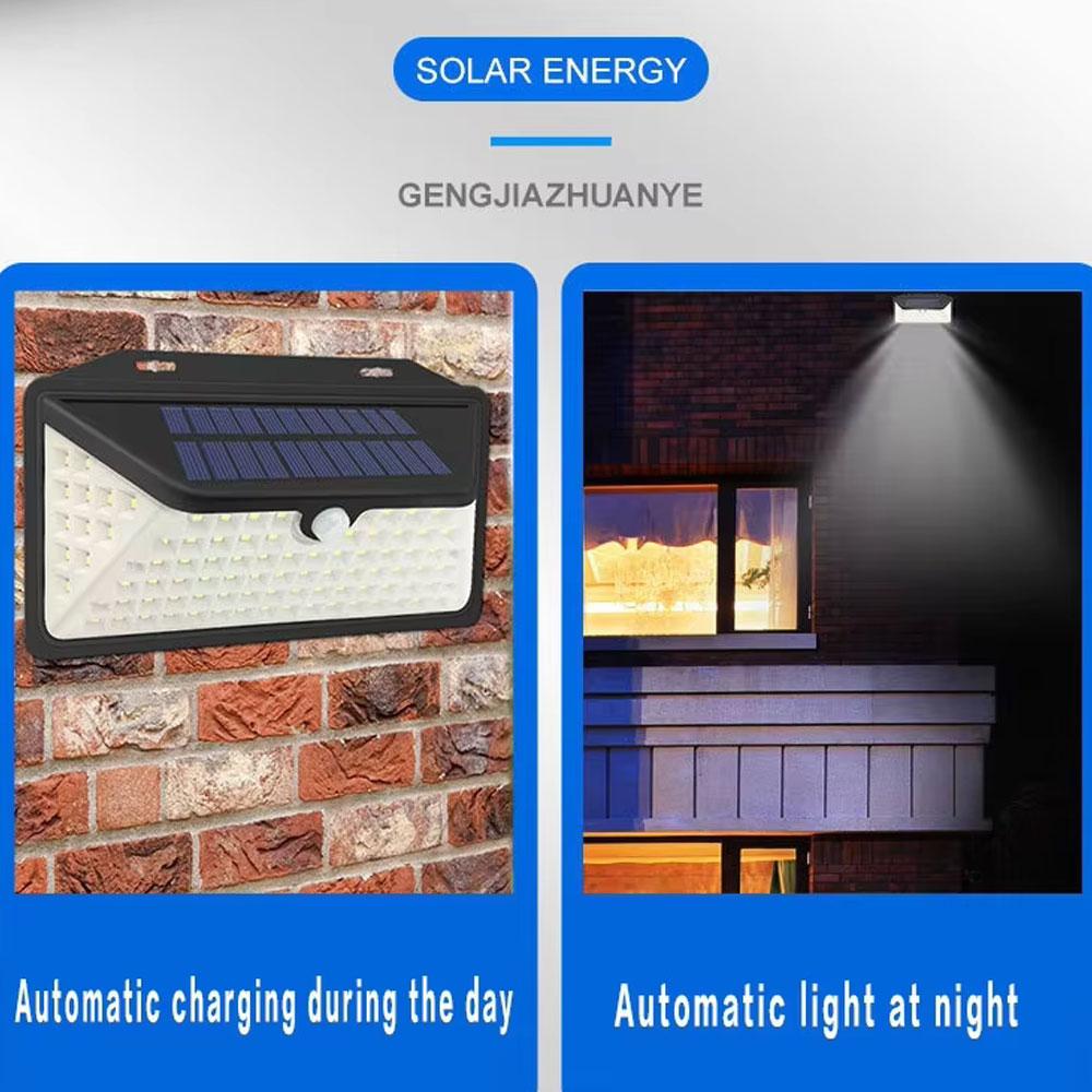 Solar Powered 102 LED Motion Sensor Light Outdoor Waterproof Wall Lamp Garden Patio Pathway Lighting
