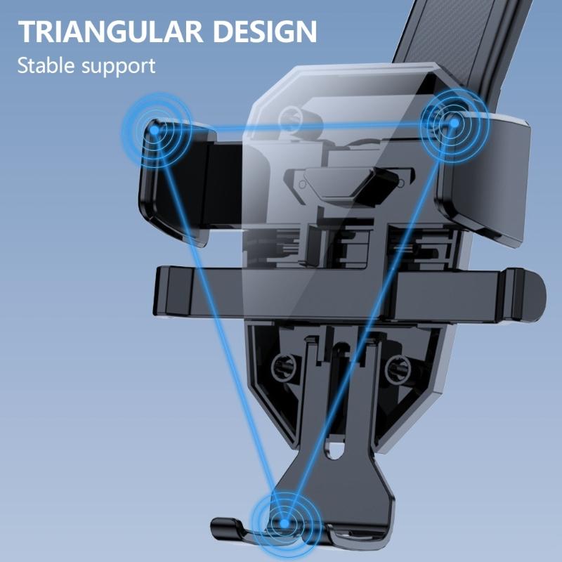 Adjustable Car Phone Holder Cellphone Holder Dashboard Mount Auto Lock Stand Suction Cup Cradle for 4-7inch Phone