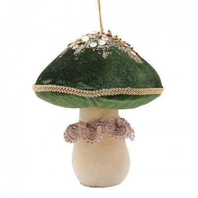 The Seasonal Gift Co. Velvet Mushroom Hanging Decoration