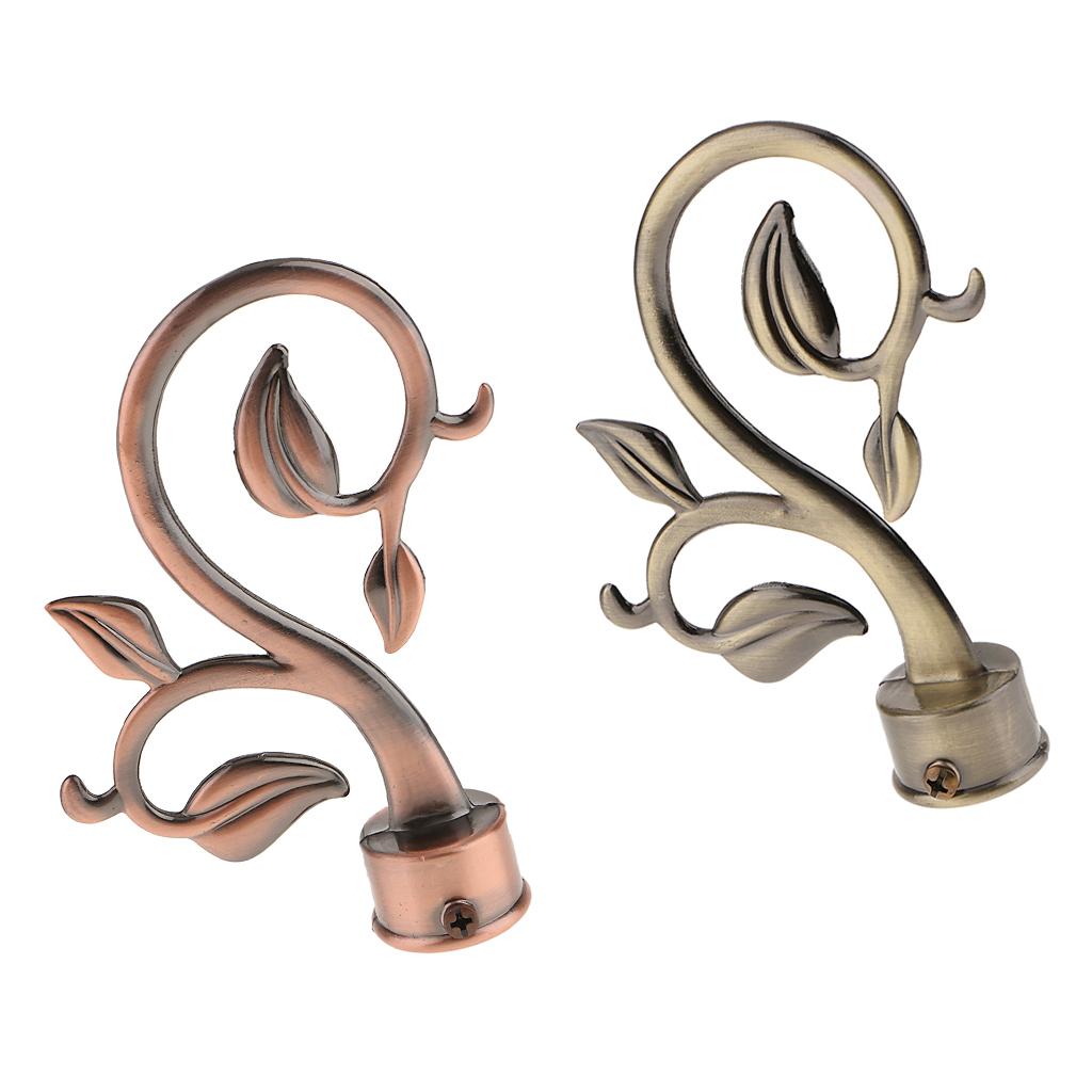 Tappi terminali per bastone per tende in stile retrò Finiture in lega di alluminio per decorazione e accessori per finestre di casa