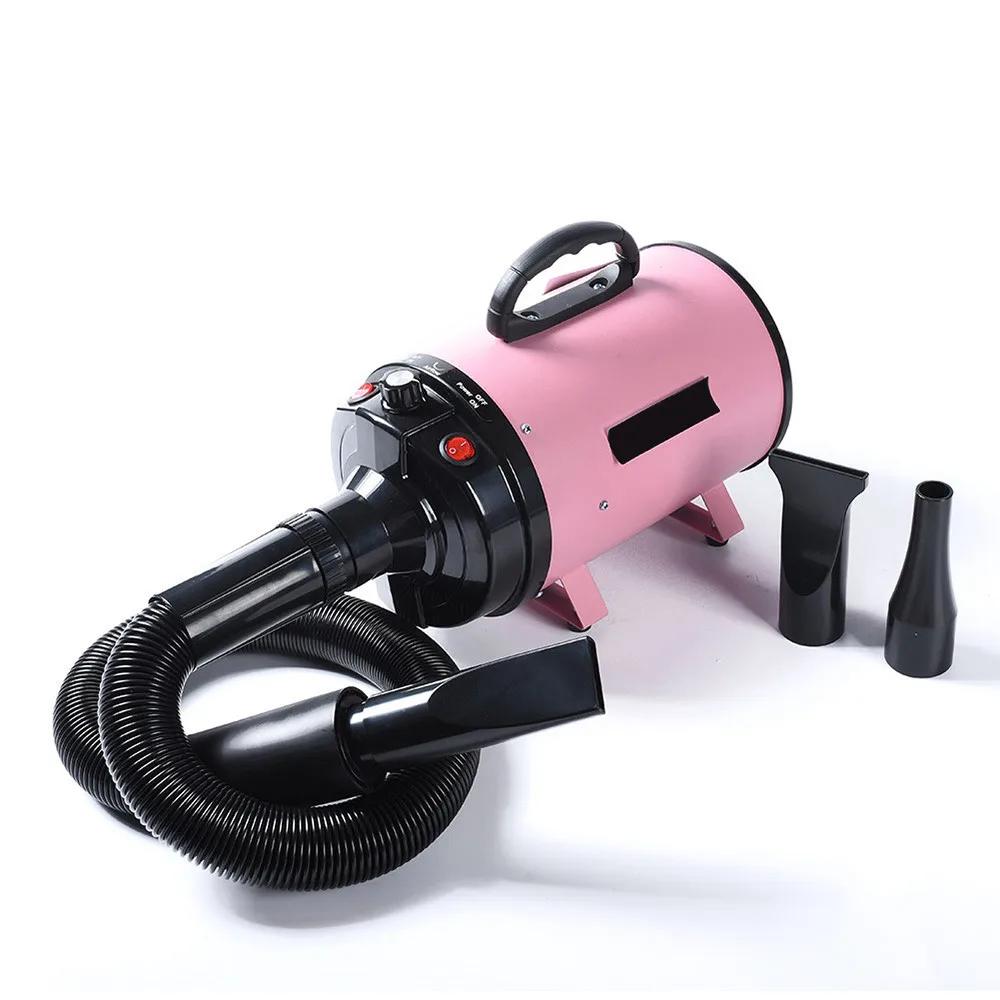 2000W/2.7HP Dog Blow Dryer Adjustable Speed Temperature Control with 4 Nozzles and Extendable Hose for Pet Hair Grooming