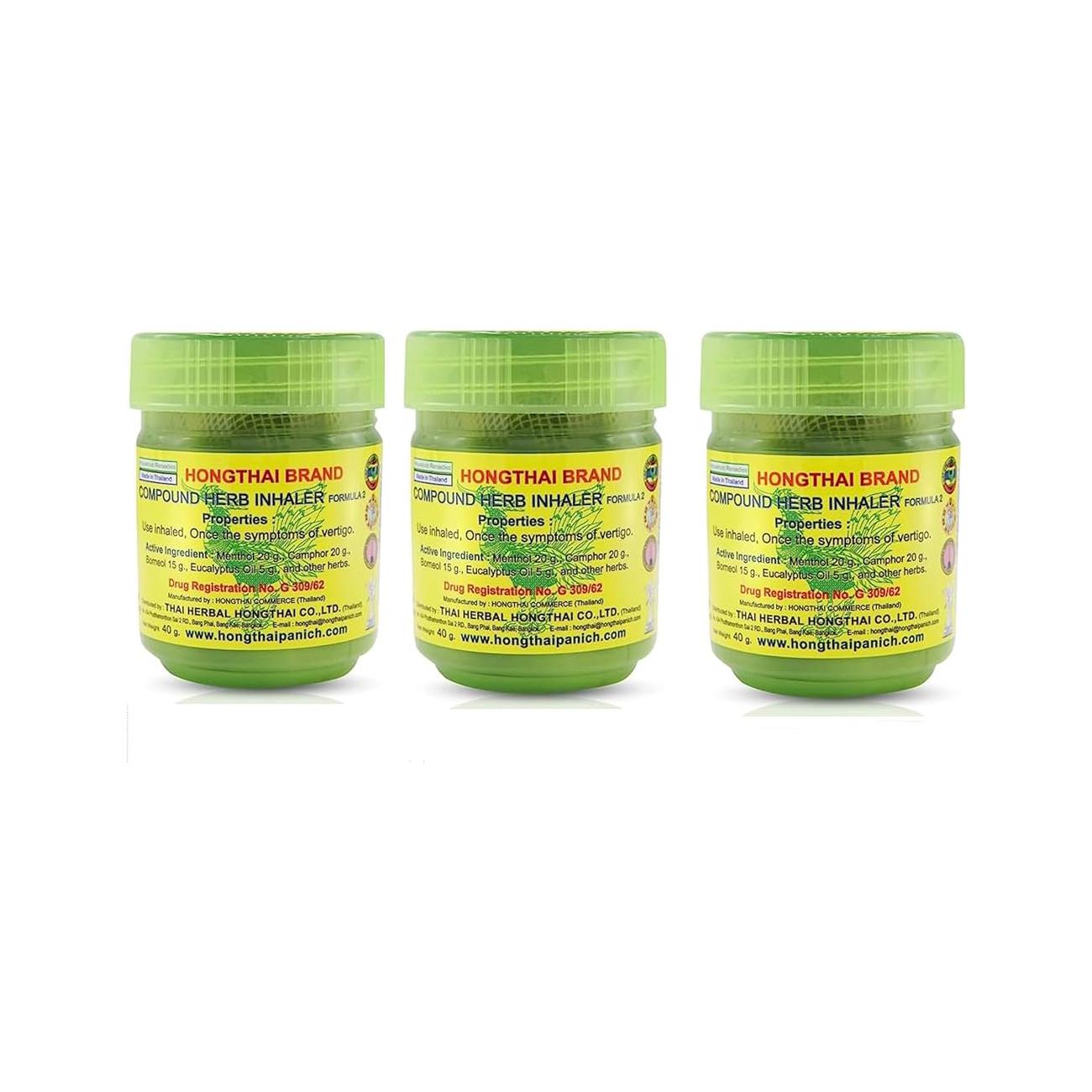 

Традиционный травяной ингалятор Hong Thai зеленый, 1 шт./3 шт./12 шт. 3 pcs