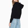 Armani Exchange Solid Color Hooded Zip-Up Sweatshirt Women Tops Black XW000822-AF10818-UC001