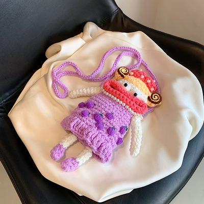 Premium Sense Niche Messenger Bag Female 2025 Autumn and Winter New Cute Funny Sausage Big Mouth Mobile Phone Bag Change Bag